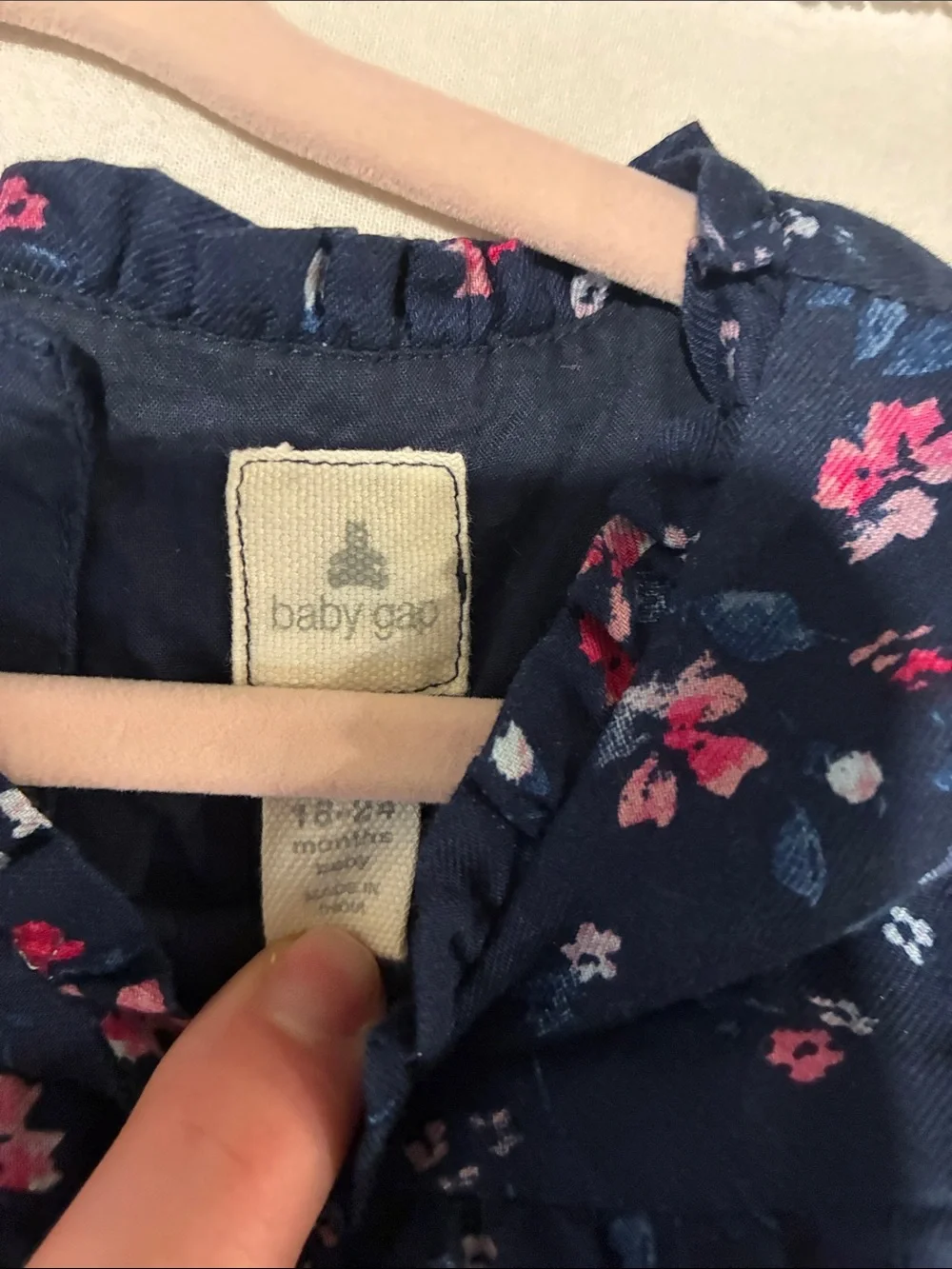 GAP Navy Floral Top and Bloomers - Pink & White Accents
